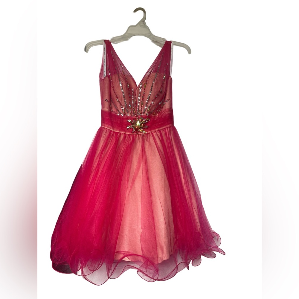 epic formal bright pink semi formal dress